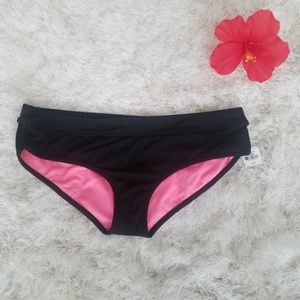 PINK Black Bikini Bottoms